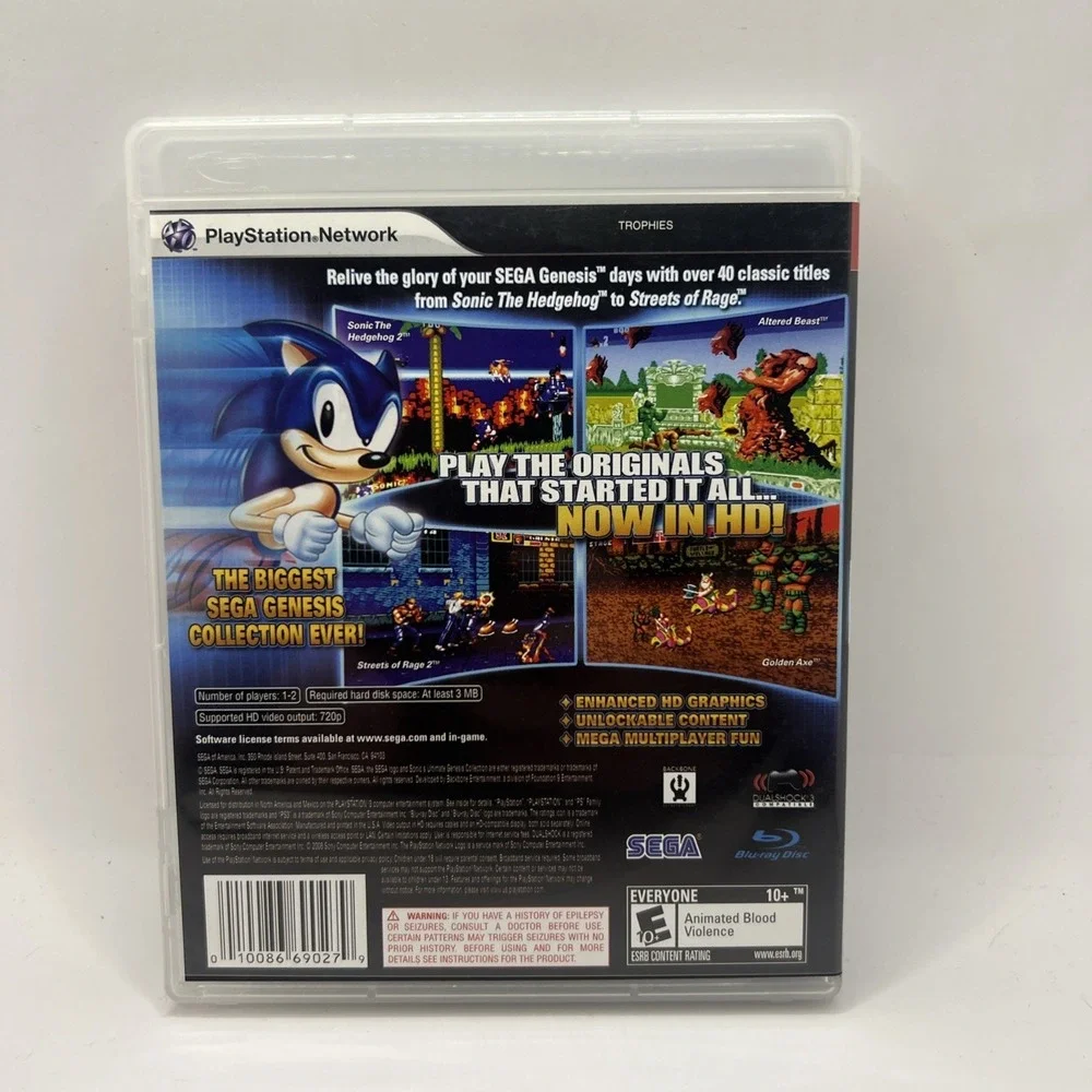 Sonic's Ultimate Genesis Collection (Sony PlayStation 3, 2009) Tested CIB
